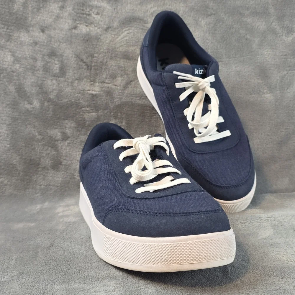 Kizik Kids Prague 2 Shoes Size 5.5 Y Navy White Lace H8FC KPRANV01